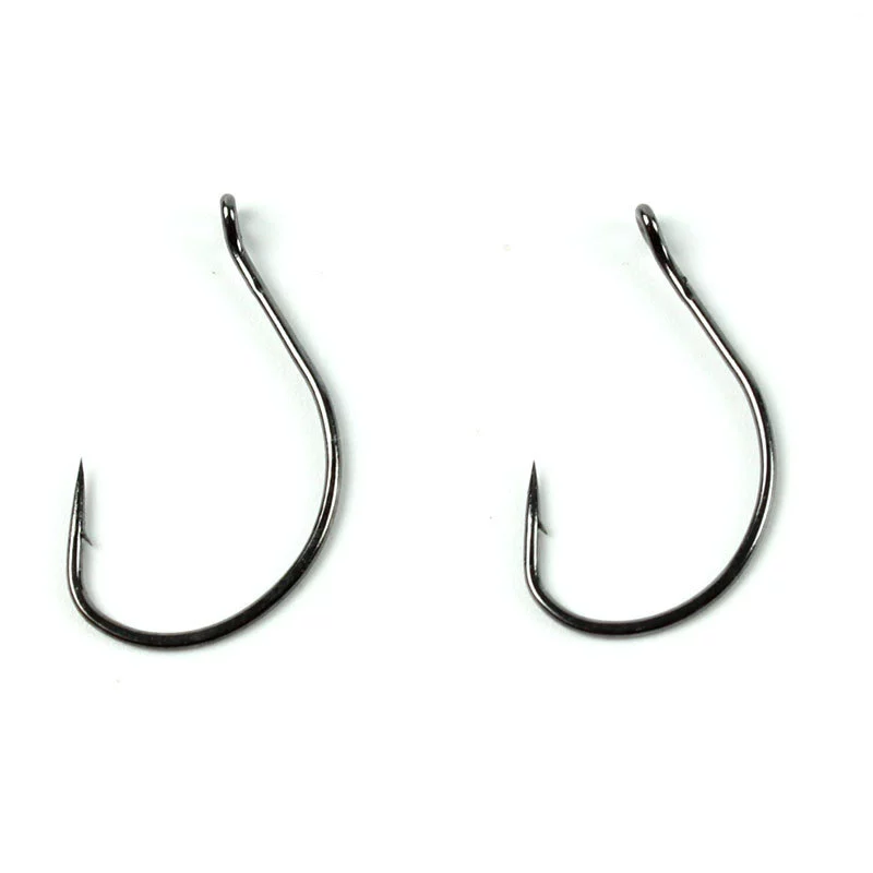Крючок Wacky Hook (Luya) одиночный смещенный крючок для рыбалки, тонкая проволока, широкая щель, 9 шт (размеры 1/0–2)