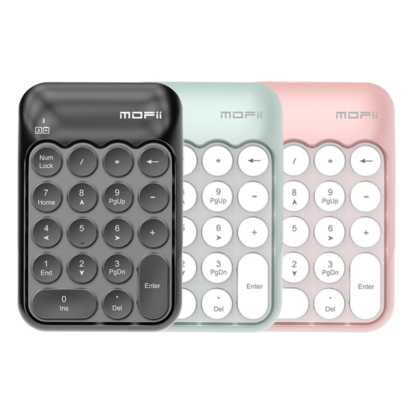 2.4G wireless Digital keyboard Retro colour Key cap keyboard Finance Mini Cross border ebay Amazon