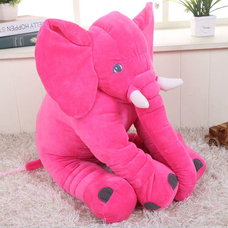 Nuevo calmante elefante juguete lindo nariz larga almohada elefante creativo dormir muñeca regalo de cumpleaños al por mayor