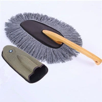 Brush with Wooden Handle, Wax Brush, Car Cleaning Mop, Dust Duster, Car Cleaning Tool, Dust Sweeper, Cleaning Gadget for Car (Car cleaning tools) - wooden-handle-wax-brush-brush-box