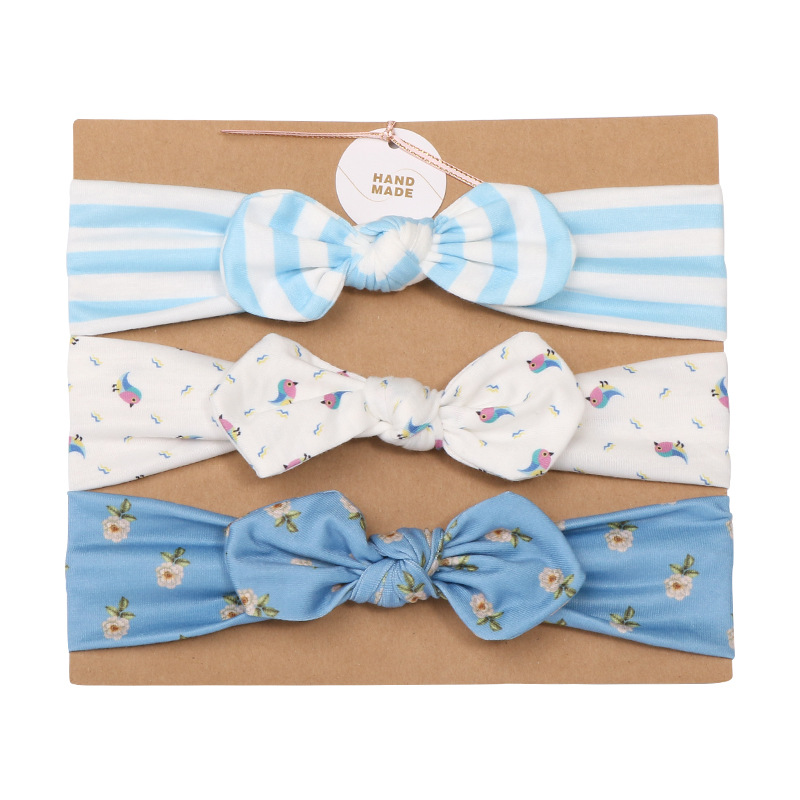 Banda para el cabello infantil conjunto de tres piezas 70946 dulce nueva diadema traje de belleza arco completo orejas banda para el cabello del bebé