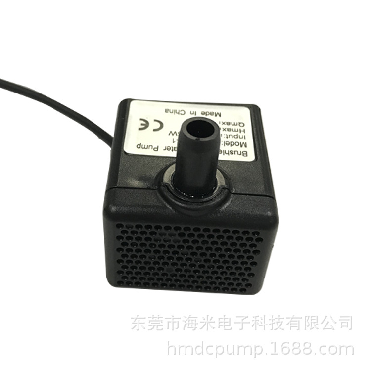 工厂直供静音1-5W 0.5-3.5L/Min 12VDC 微型直流无刷宠物饮水机泵