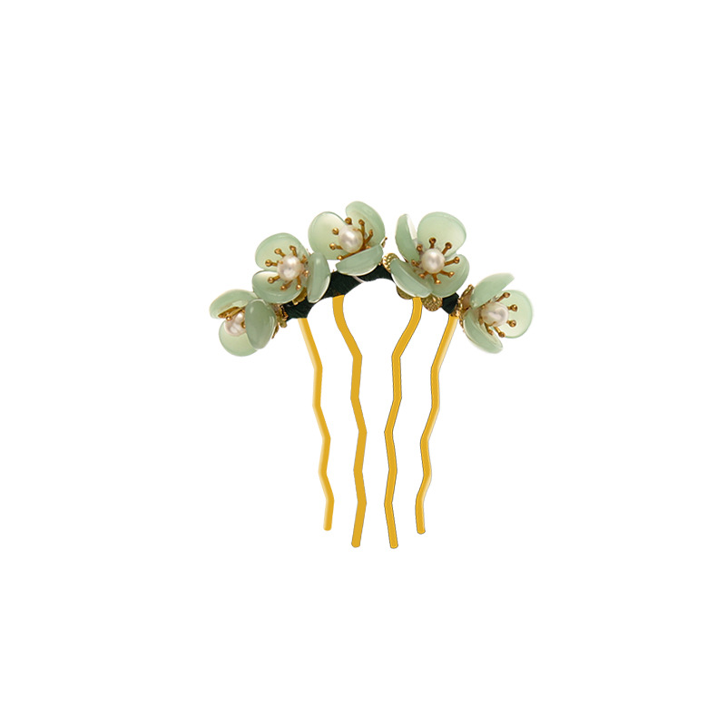 Flower Pattern Women's Chinoiserie Retro Flower Crystal Hair Sticks