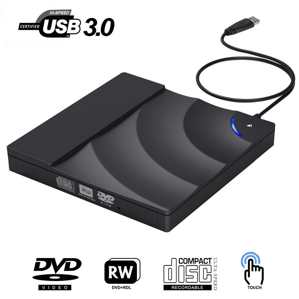 外置高速USB 3.0 CD DVD驱动器便携式超薄CD DVD +- RW刻录机