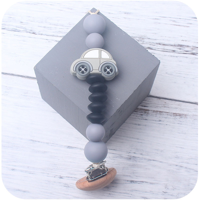 Suministros para bebés Beech juguete mordedor bebé calmante silicona coche chupete cadena bebé mordedor cadena anti-caída