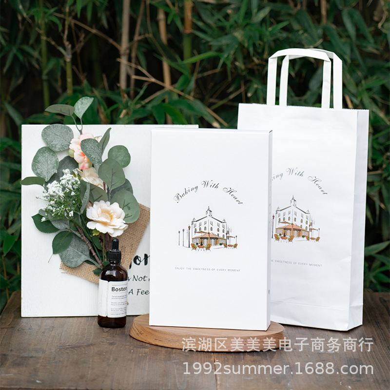 免折款 蛋黄酥雪媚娘礼盒6粒装 原创简易中秋送礼烘焙包装盒5套价