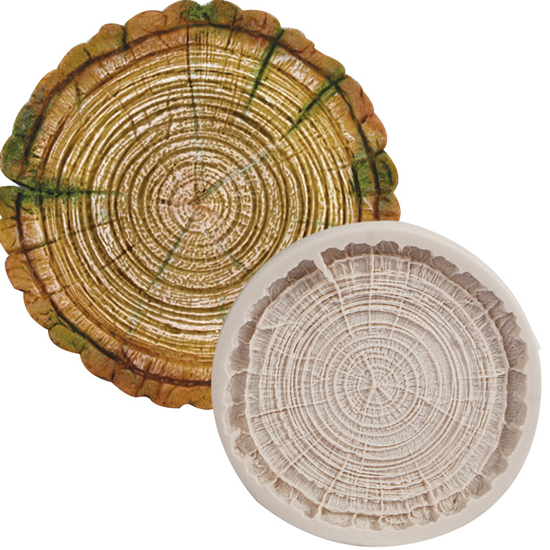 硅胶模具树桩造型翻糖蛋糕模具水晶滴胶硅胶模具巧克力烘焙工具