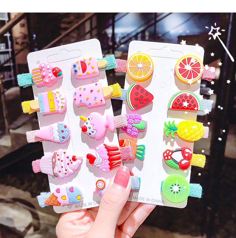 Korean Children's Hairpin Set Cloth-covered Hairpin Duckbill Clip Cartoon Side Clip Wholesale Nihaojewelry display picture 5