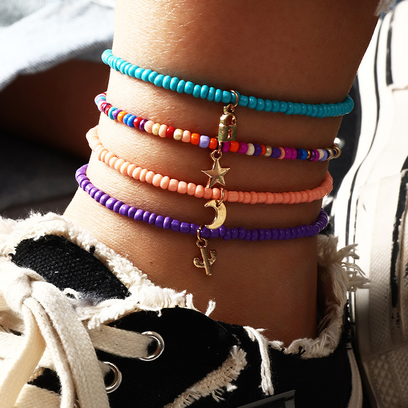 Creative Trend Rice Bead Anklet display picture 22