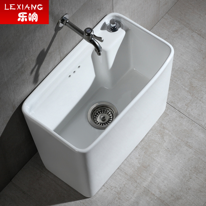 Rectangular Mop Pool Floor Basin Balcony Toilet Mop Pool Household Floor-type Small 30cm Wide Mop Pool