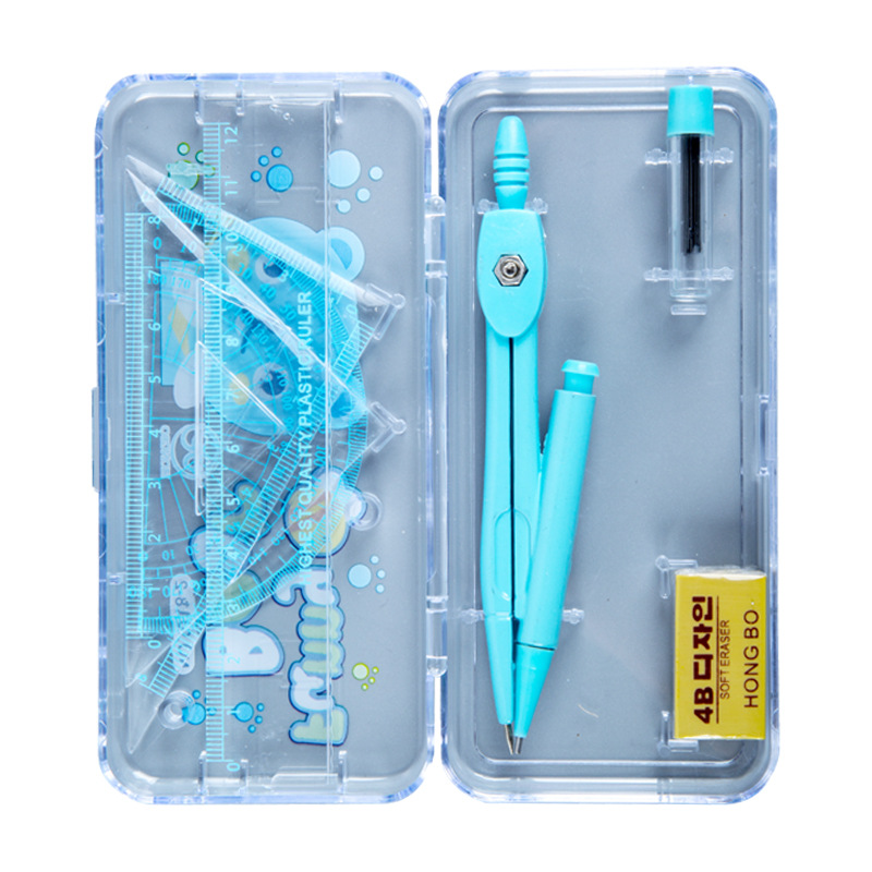 9018-2 BRÚJULAS DE EXAMEN DE estudiante traje equipo estándar de dibujo y pintura brújulas metálicas de 7 piezas