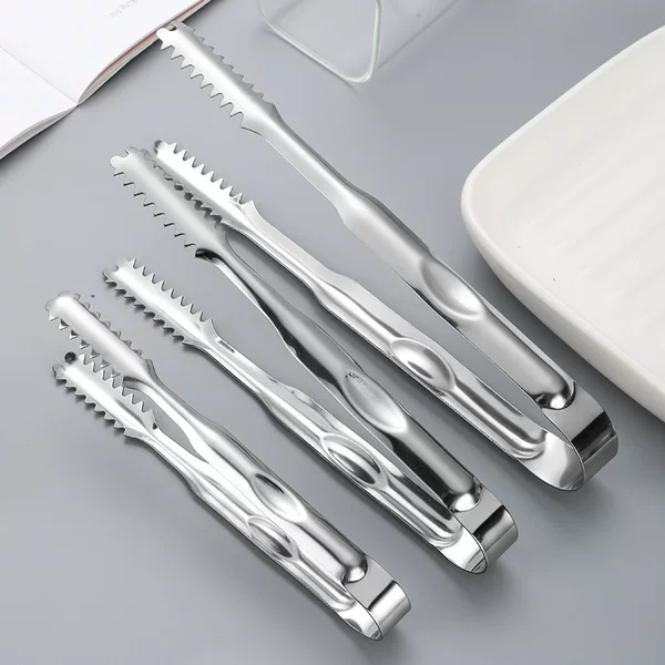 Thickened 201 stainless steel ice clip sugar cube food clip multi-functional Fried Bread Bar Ice Cube clip