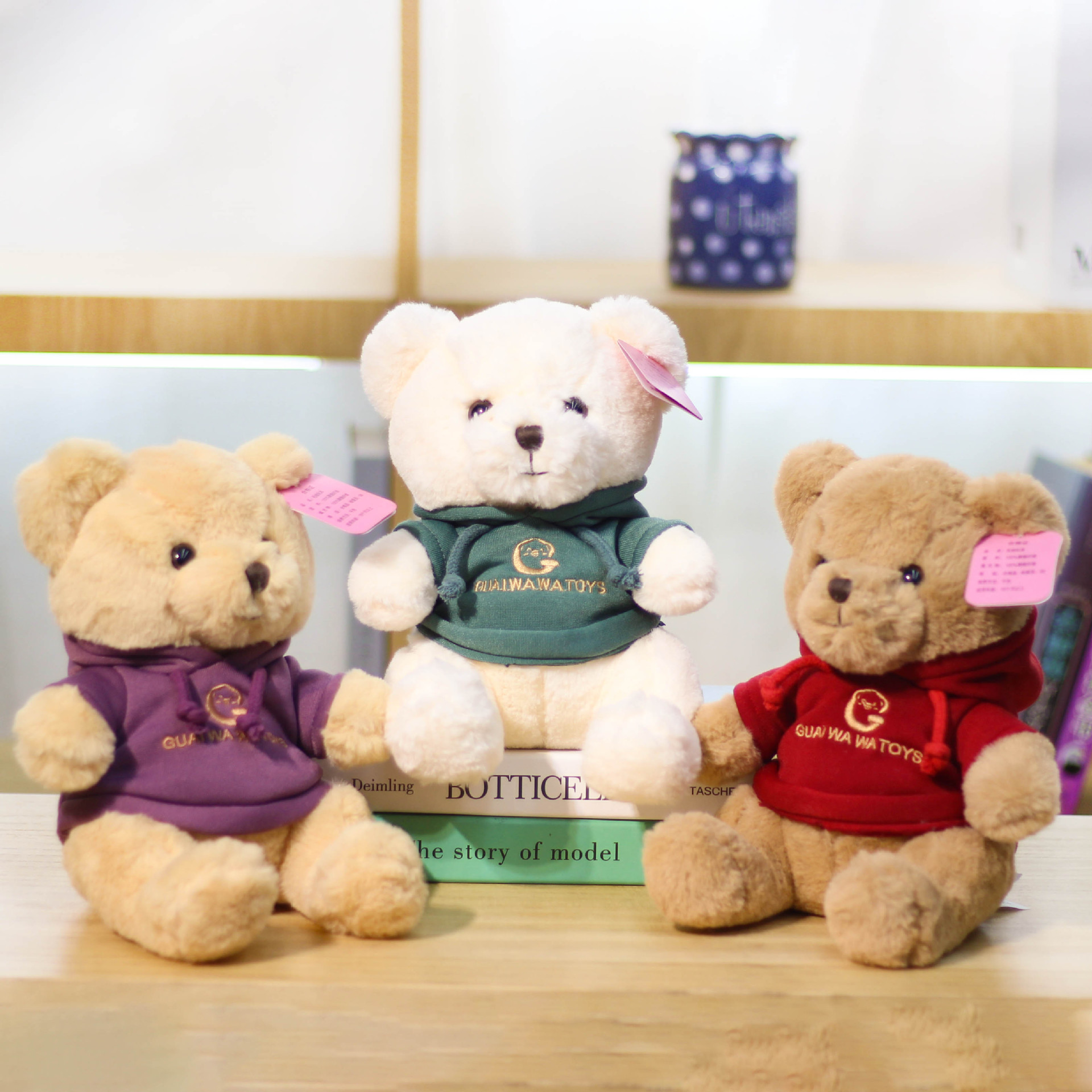 Nuevo en stock lindo conejo suéter de piel oso de peluche muñeca de juguete para niñas y niños muñeca de regalo de cumpleaños de vacaciones