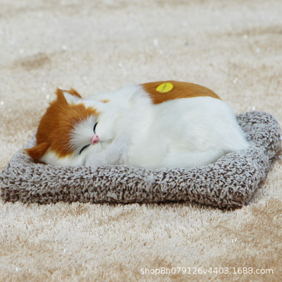 仿真猫咪会叫竹炭猫出甲醛出异味车载饰品生日礼品景区特卖模型|ru