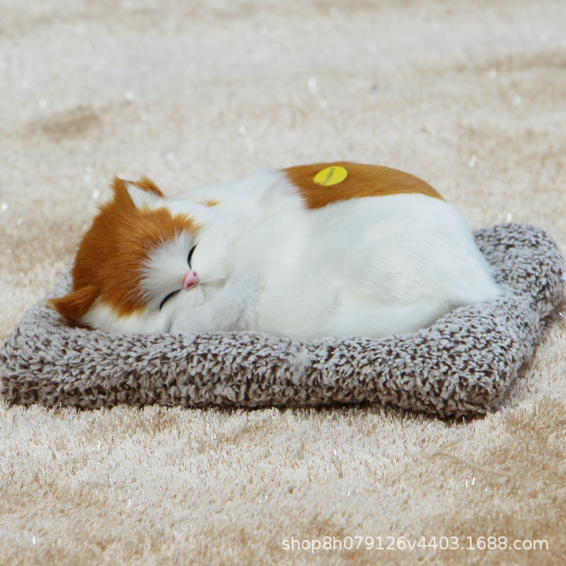 仿真猫咪会叫竹炭猫出甲醛出异味车载饰品生日礼品景区特卖模型|ru