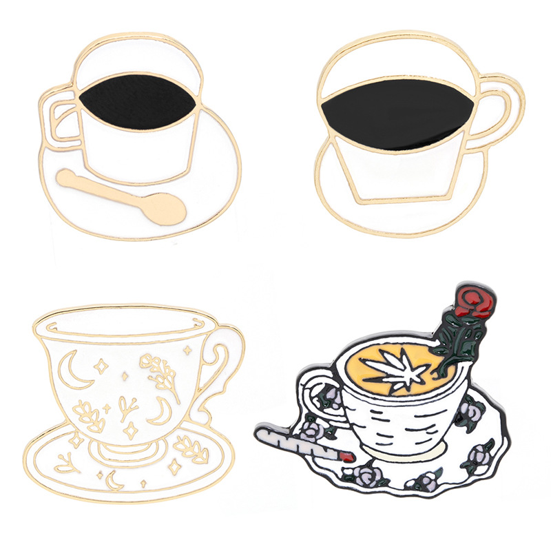12g Weight No Inlaid Inlay Material Brooches Classification Anniversary, Business, Travel Occasion Alloy Material Cup Pattern Unisex Gender Simple Style Style Simple Style Pin Cup Alloy No Inlaid Unisex Brooches 9