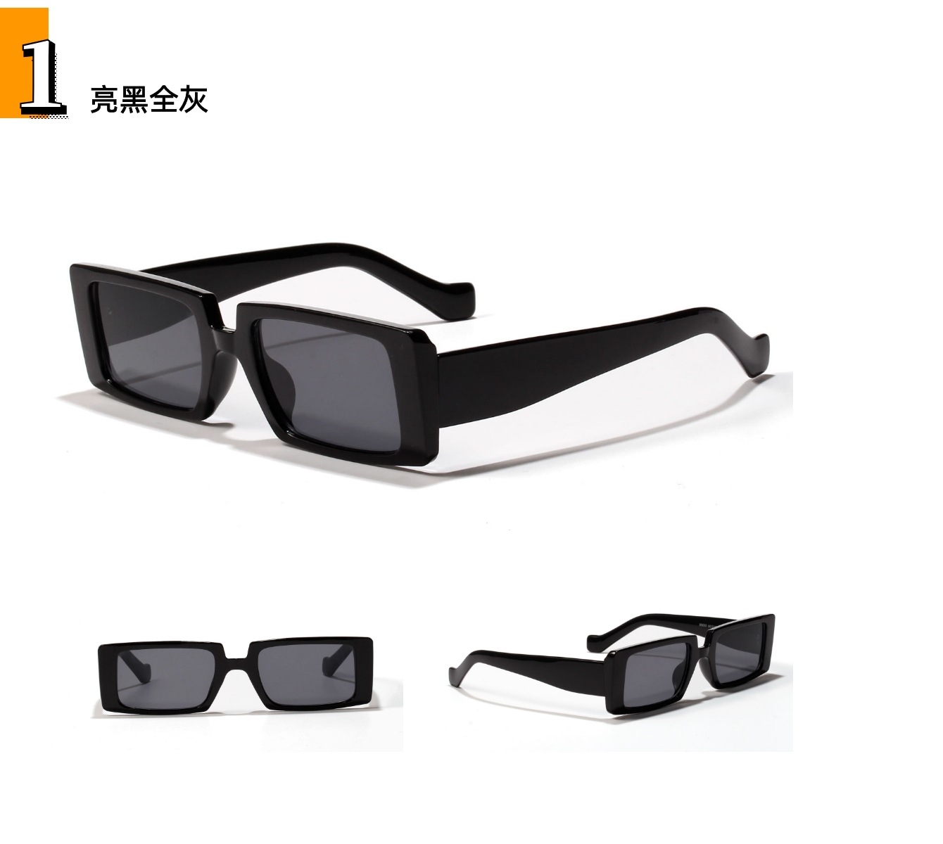 95060 Europäische Und Amerikanische Beliebte Quadratische Super Coole Schwarze Super-retro-sonnenbrille Männer 2020 Neue Sonnenbrille Frauen display picture 4
