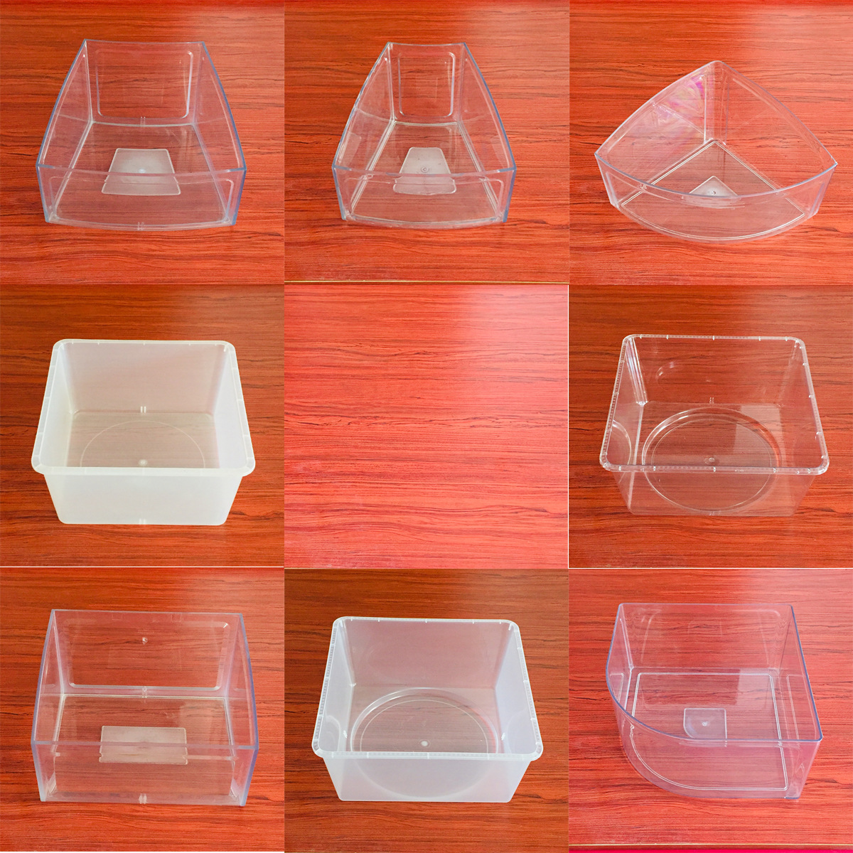 超市食品展示盒方形盒现货糖果展示盒超市食品透明塑料盒30*30*15