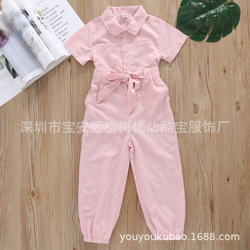 ins A summer girl Jumpsuits 2020 A summer New girl personality Short sleeved Fit one-piece garment