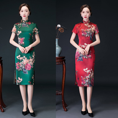 Chinese Dress cheongsam for womenCheongsam retro cheongsam skirt short national dress