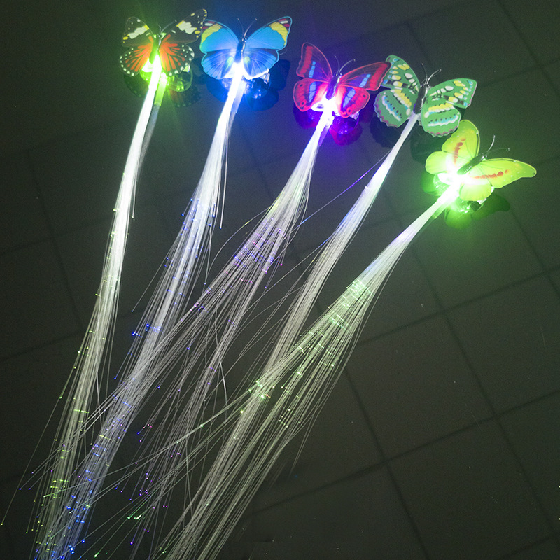 Christmas Colorful Luminous Led Butterfly Fiber Braid Hair display picture 2