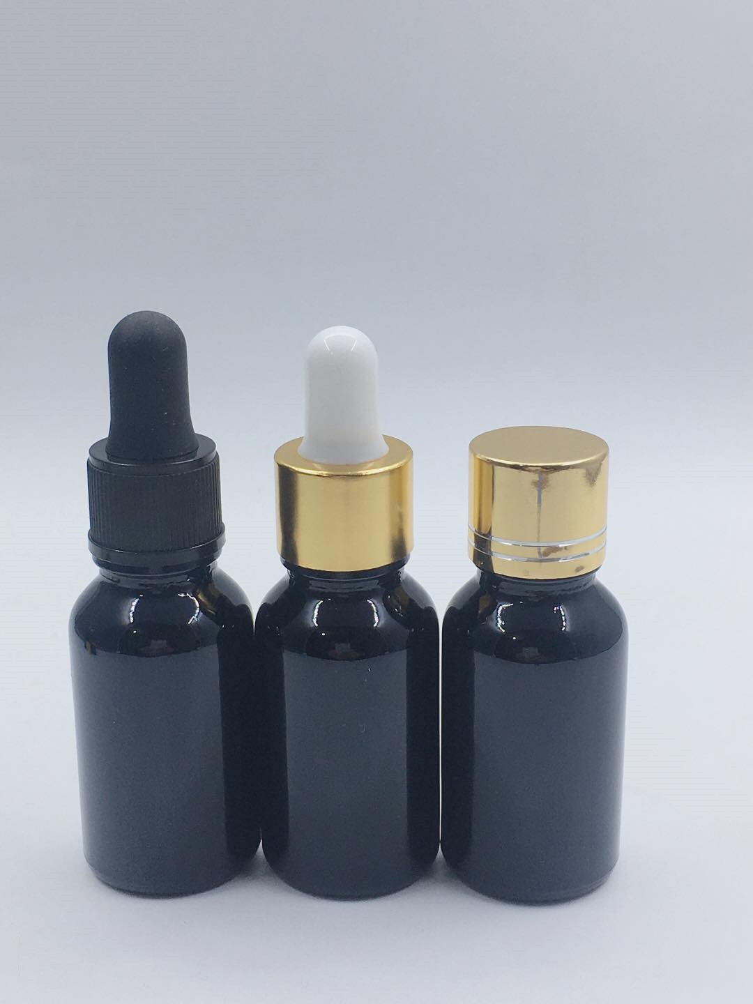 Black bottle for essential oils