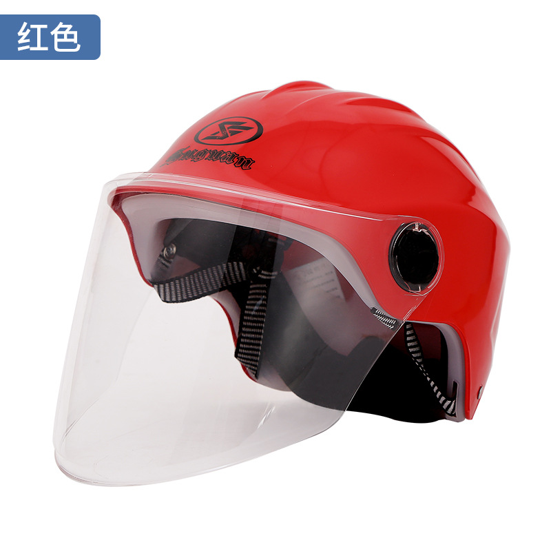 骑行电动车摩托车大头围头盔安全帽高清镜片厂家直销单车装备ABS