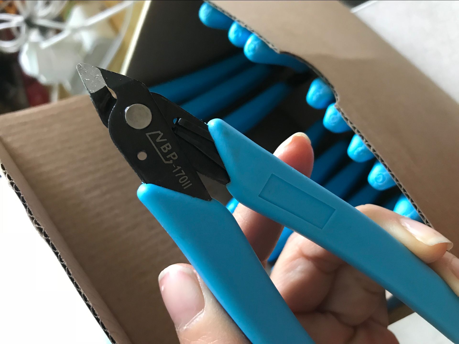 XURON 170ii剪钳 PLATO170 5寸珠宝钳工具 软胶平刀口 美甲卸钻钳