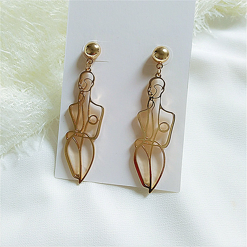 Fashion Solid Color Alloy Plating Women's Drop Earrings 1 Pair display picture 4