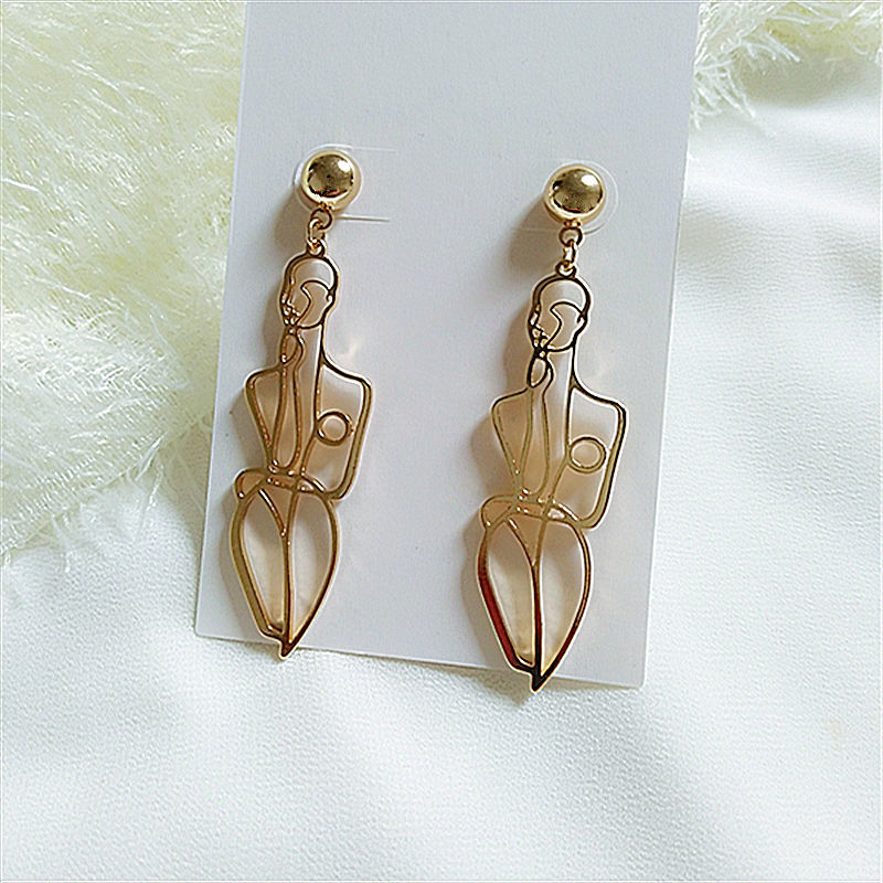 Solid Color Pattern Women'S Gender Fashion Solid Color Alloy Plating Women's Drop Earrings 1 Pair