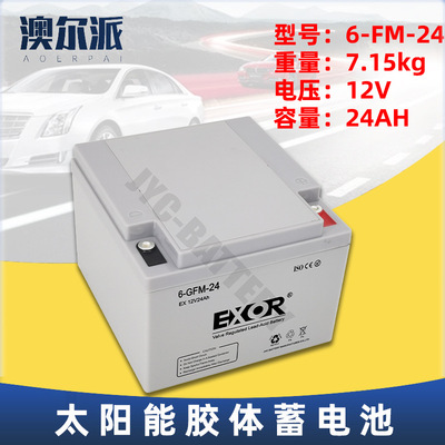 太陽能免維護蓄電池12V24AH臥式 EPS直流屏機房路燈基站儲能電瓶