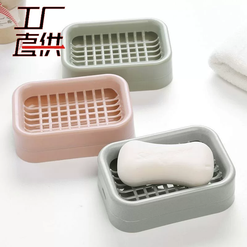 Drying rack, big plastic double-layer soap holder for home use, European style