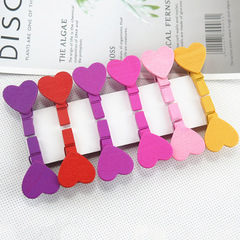 Wholesale supply to South Korea, wooden colorful hair clips with cute girl gradient heart design, photo notes for home decor, small home accessories