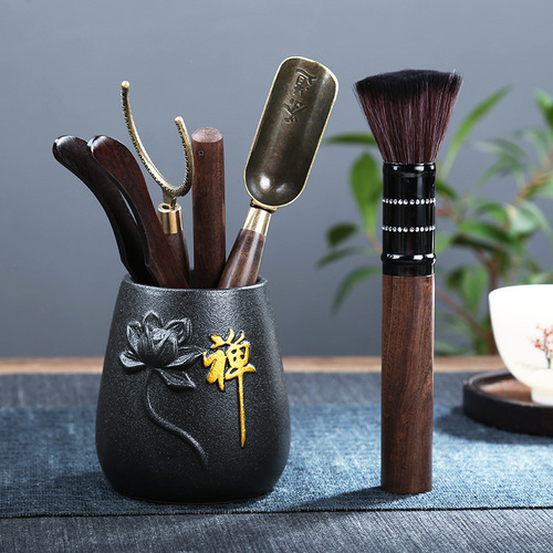 Tea Ceremony Accessories Six Gentlemen Set Kung Fu Tea Set Accessories Ceramic Tea Cans Tea Art Ornaments Tea Clips Wholesale