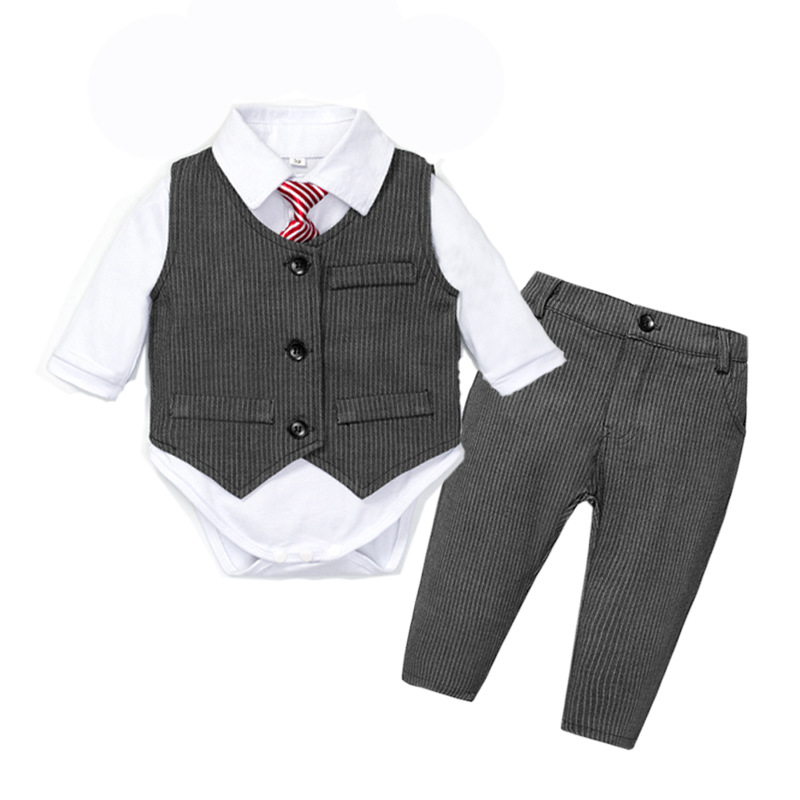 Cross-border gentleman baby suit childre...