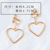 Japanese retro earrings heart shaped heart-shaped with bow from pearl, Korean style