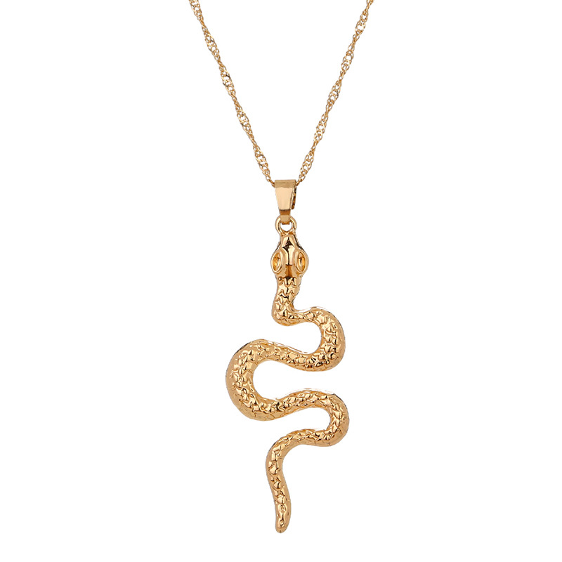 Retro Single-layer Snake-shaped Winding Necklace display picture 6