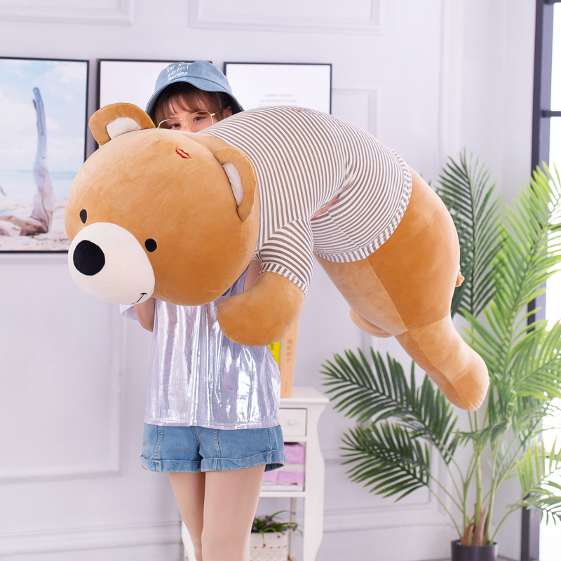 Almohada larga grande para dormir (oso muñeca) - Peluche, juguete infantil, regalo creativo, ideal para promociones en la calle, venta al por mayor