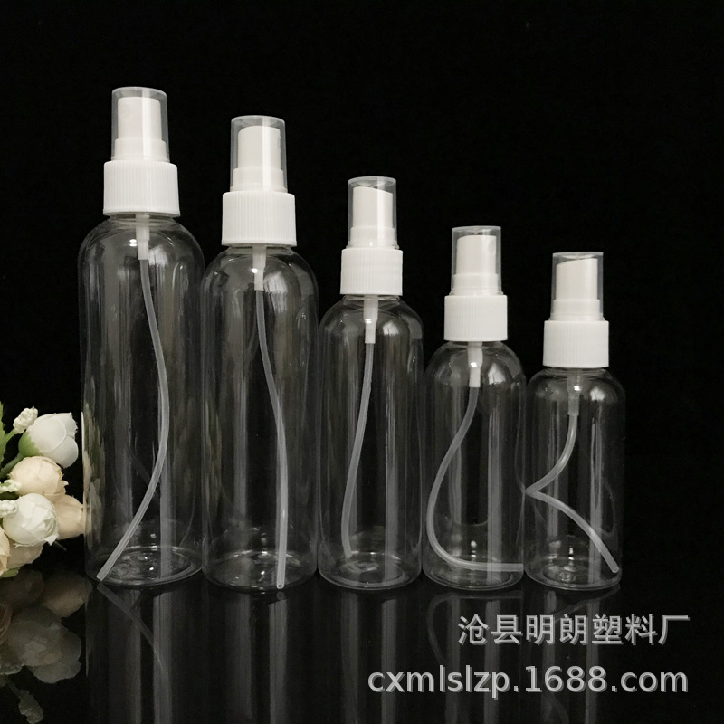 供应60ml喷雾瓶透明圆肩瓶细雾喷瓶厂家小喷壶60mlpetPET喷雾瓶