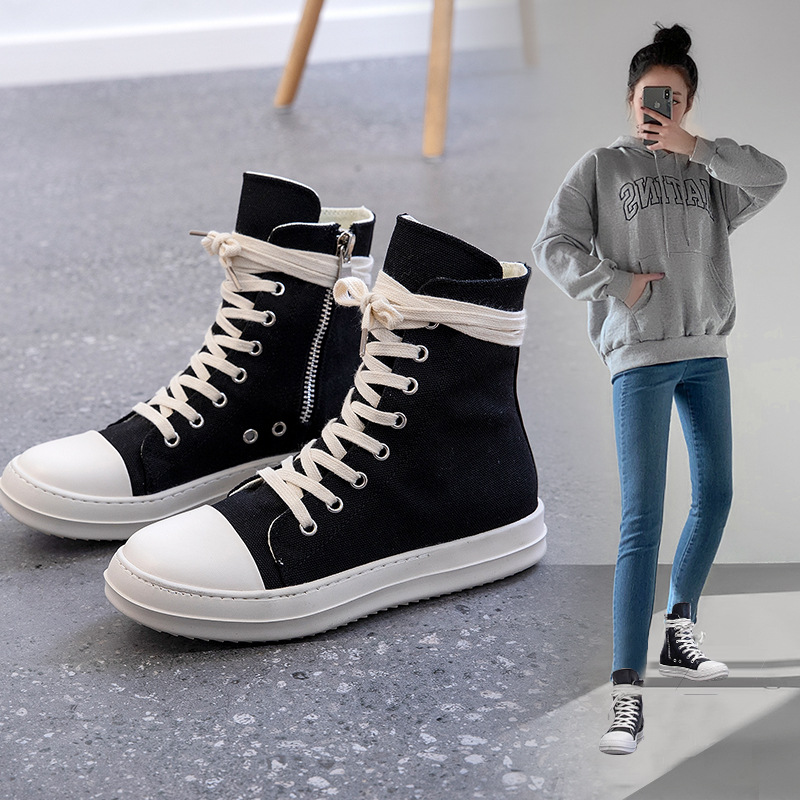 ro high-top shoes men and women couple m...