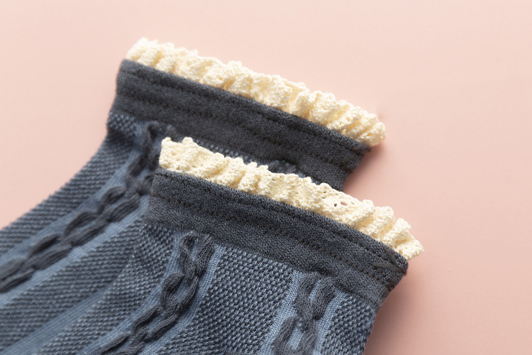 frilled edge cotton socks NSFN30974