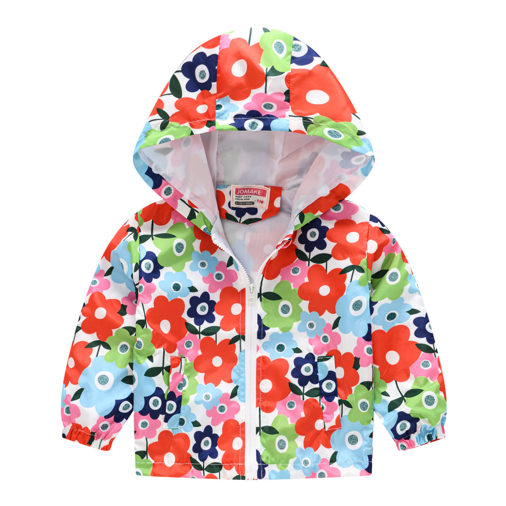 Fashion Cartoon Printing Polyester Girls Outerwear display picture 5