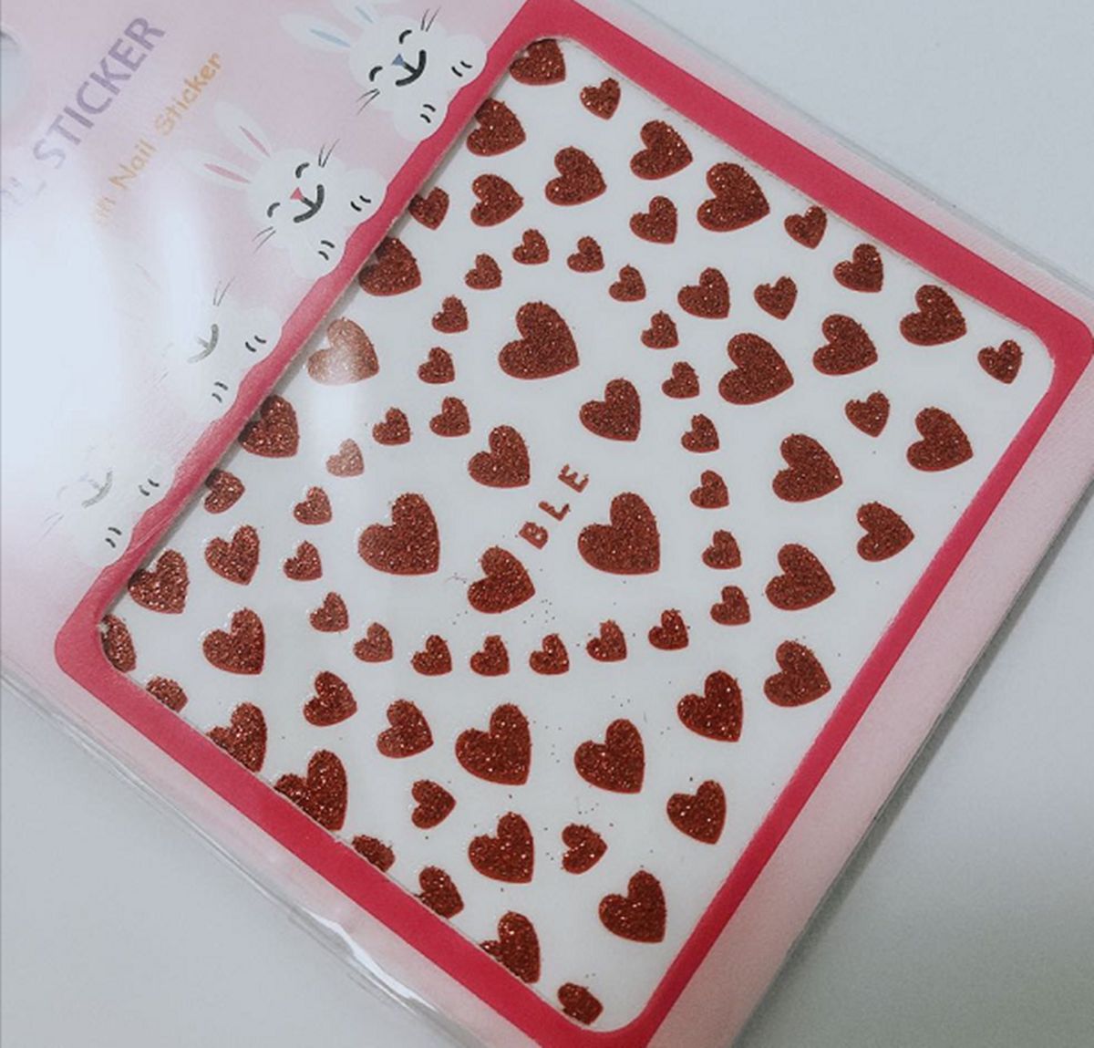 Heart-shaped Nail Stickers Sling Adhesiv...