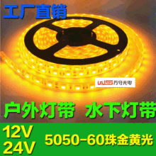 60LED灯带随手礼接听功能油耐压鱼缸游泳池水下2000K金黄光软灯条