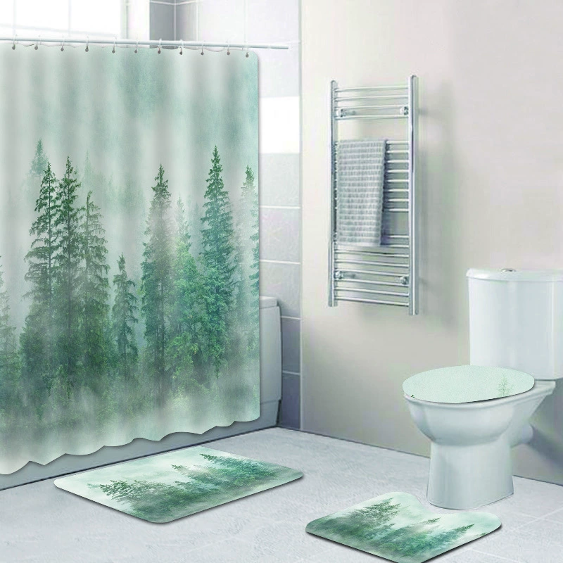 (Cross-border trading), curtain, waterproof set, polyester, 4 piece set