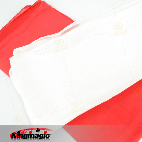 G0775 Magic silk scarf (45*45cm) red, white, black, blue, yellow and green King Magic magic props