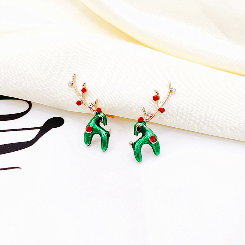 Christmas Fashion Diamond Earrings display picture 2