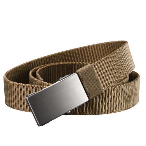  New Toothless Automatic Buckle Belt Nylon Canvas Belt Outdoor Leisure Breathable Belt Cross-Border