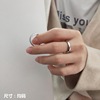 Retro fashionable brand ring, small design trend jewelry, on index finger, simple and elegant design