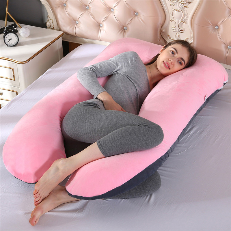 Soporte de cintura transfronteriza lado dormir en forma de U almohada apoyo del vientre almohada de enfermería Tmall Amazon suministro directo almohada de maternidad